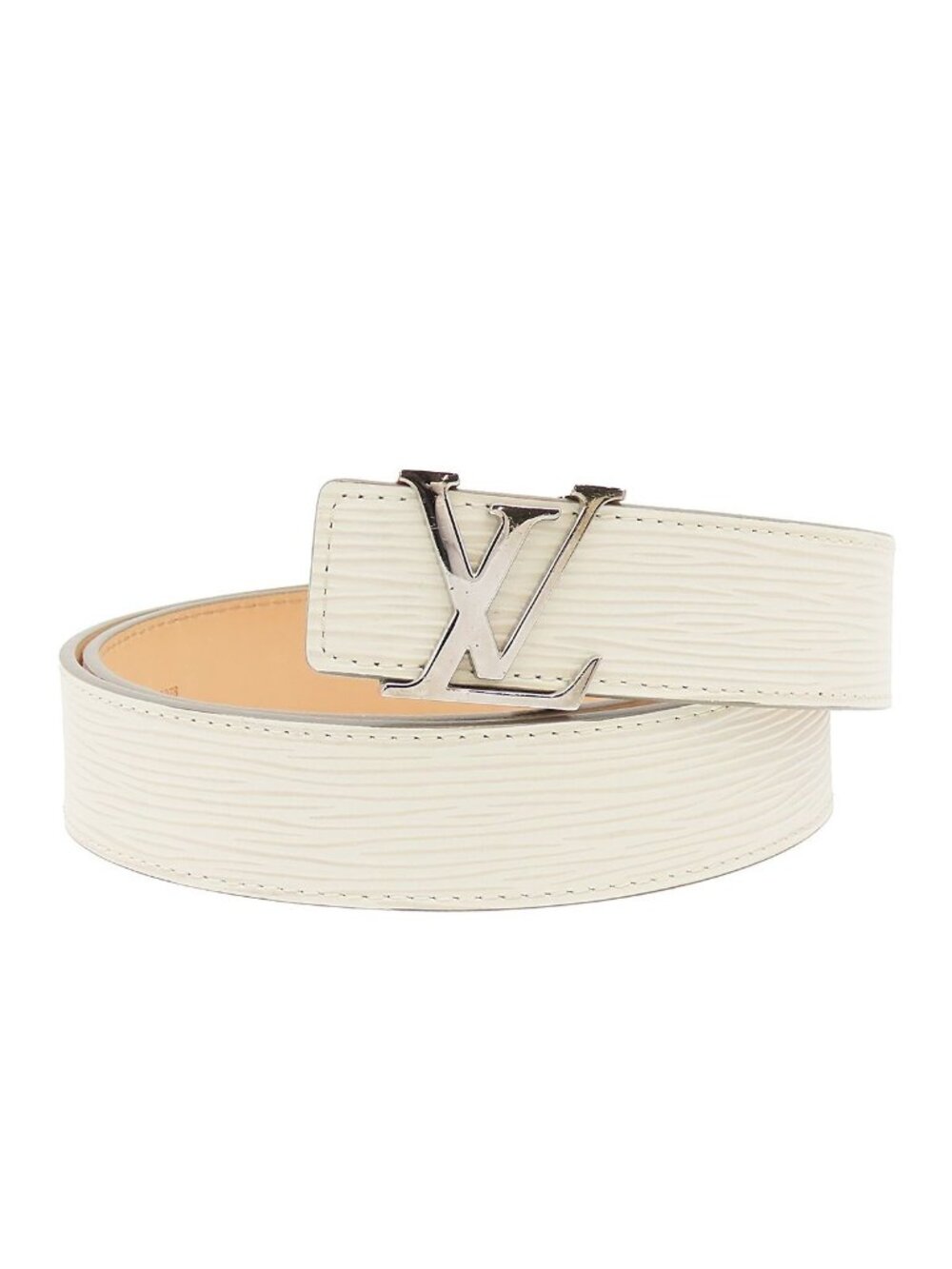 Louis Vuitton Ceinture LV 80/32 Belt White Epi Leather